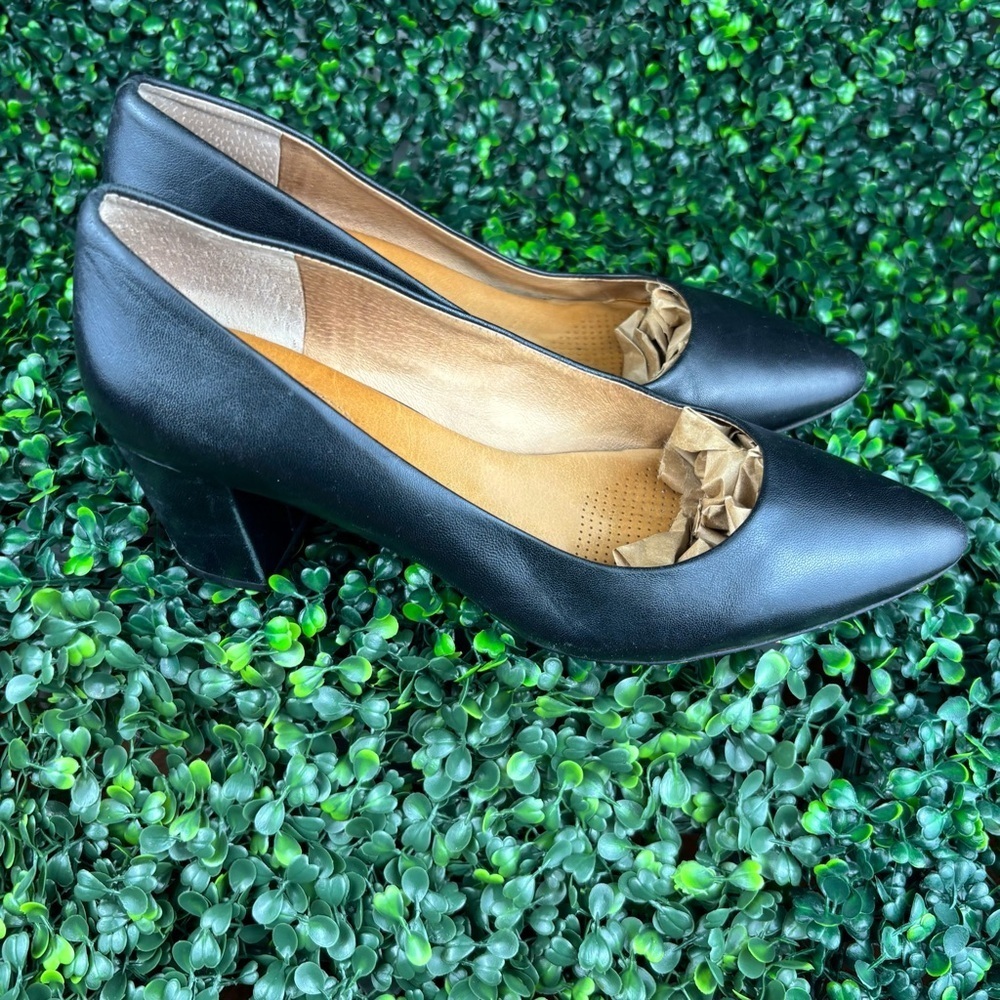 Corso Como Elegant Black Chunky Heels Size 10 Woman - Picture 5 of 8